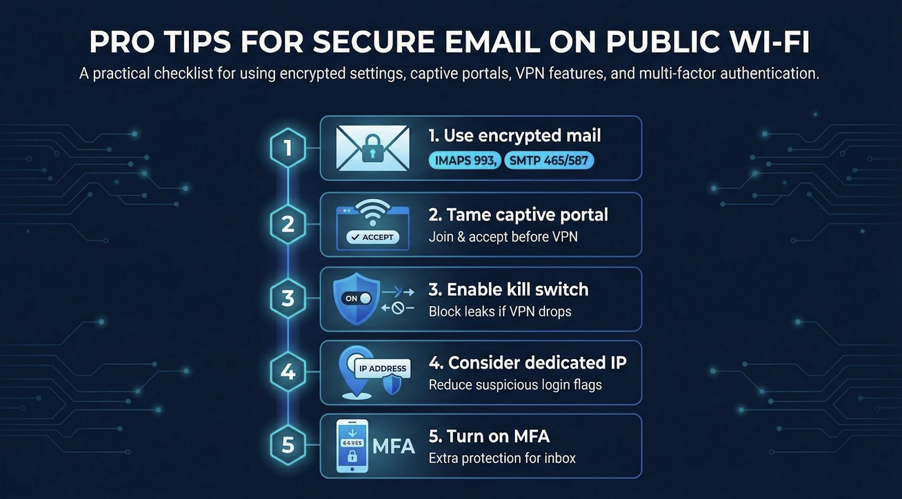 Pro tips for secure email on public Wi-Fi