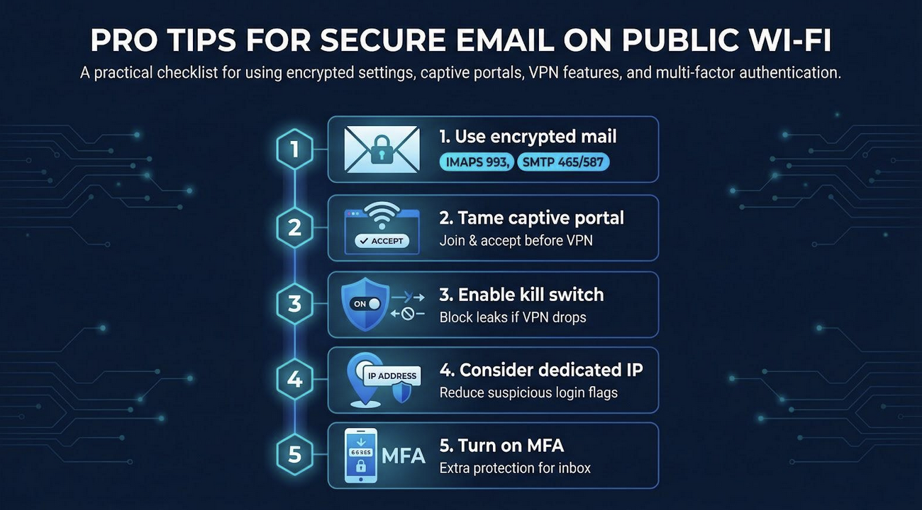 Pro tips for secure email on public Wi-Fi