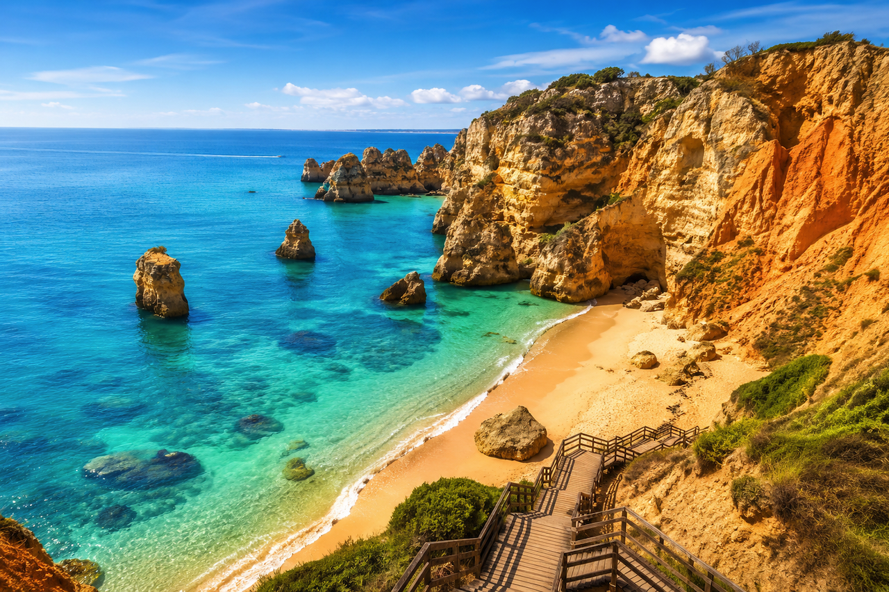 Scenic summer beach
