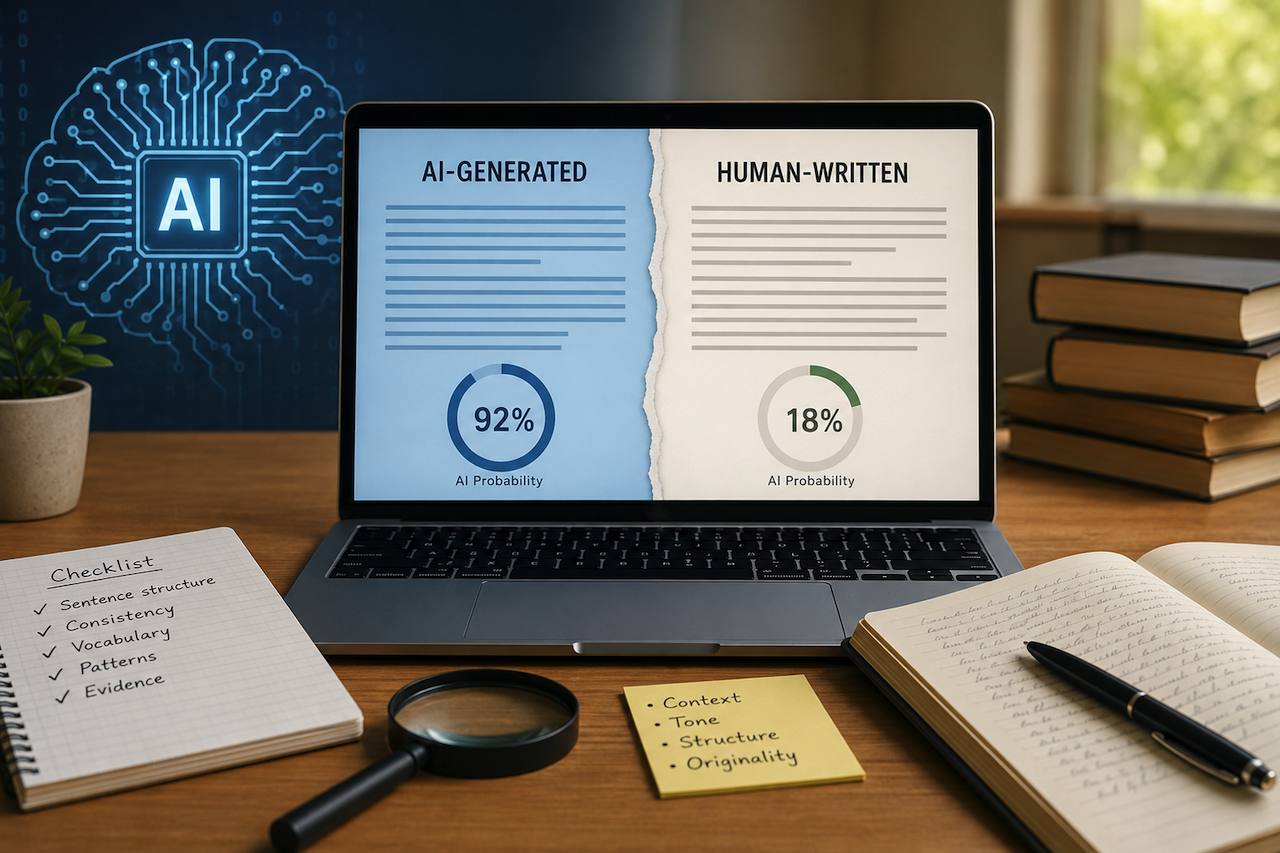 AI-generated versus human-written essay comparison