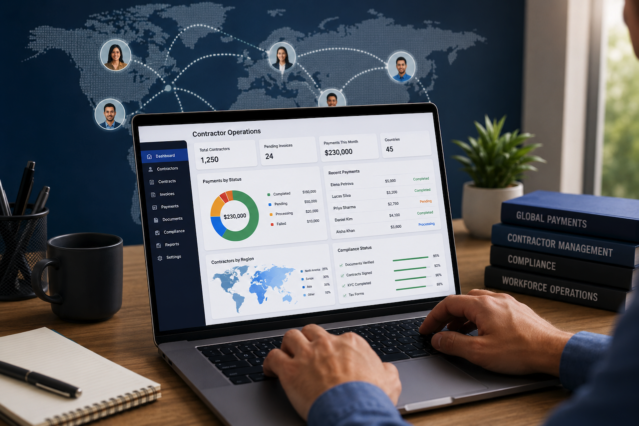 Global contractor operations dashboard
