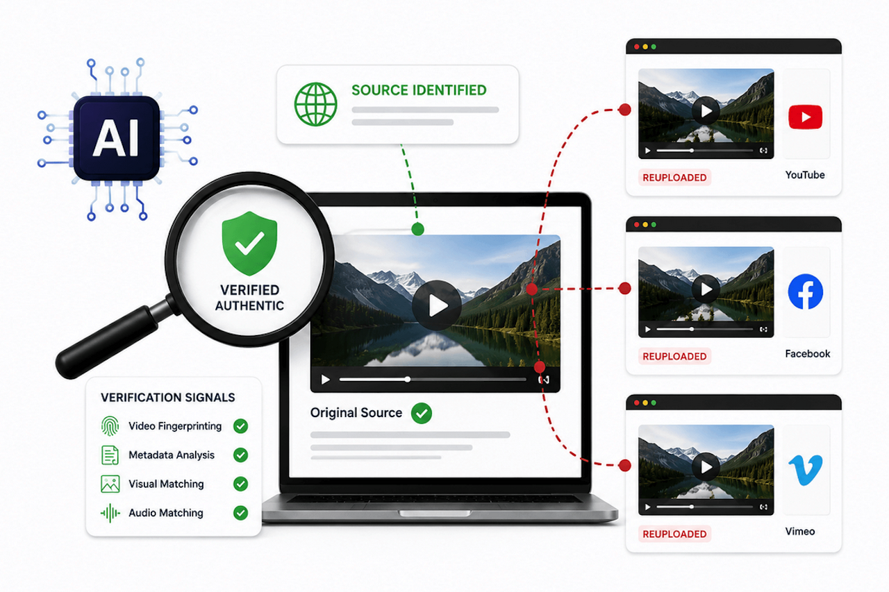 Digital Video Source Verification Techniques Across the Web