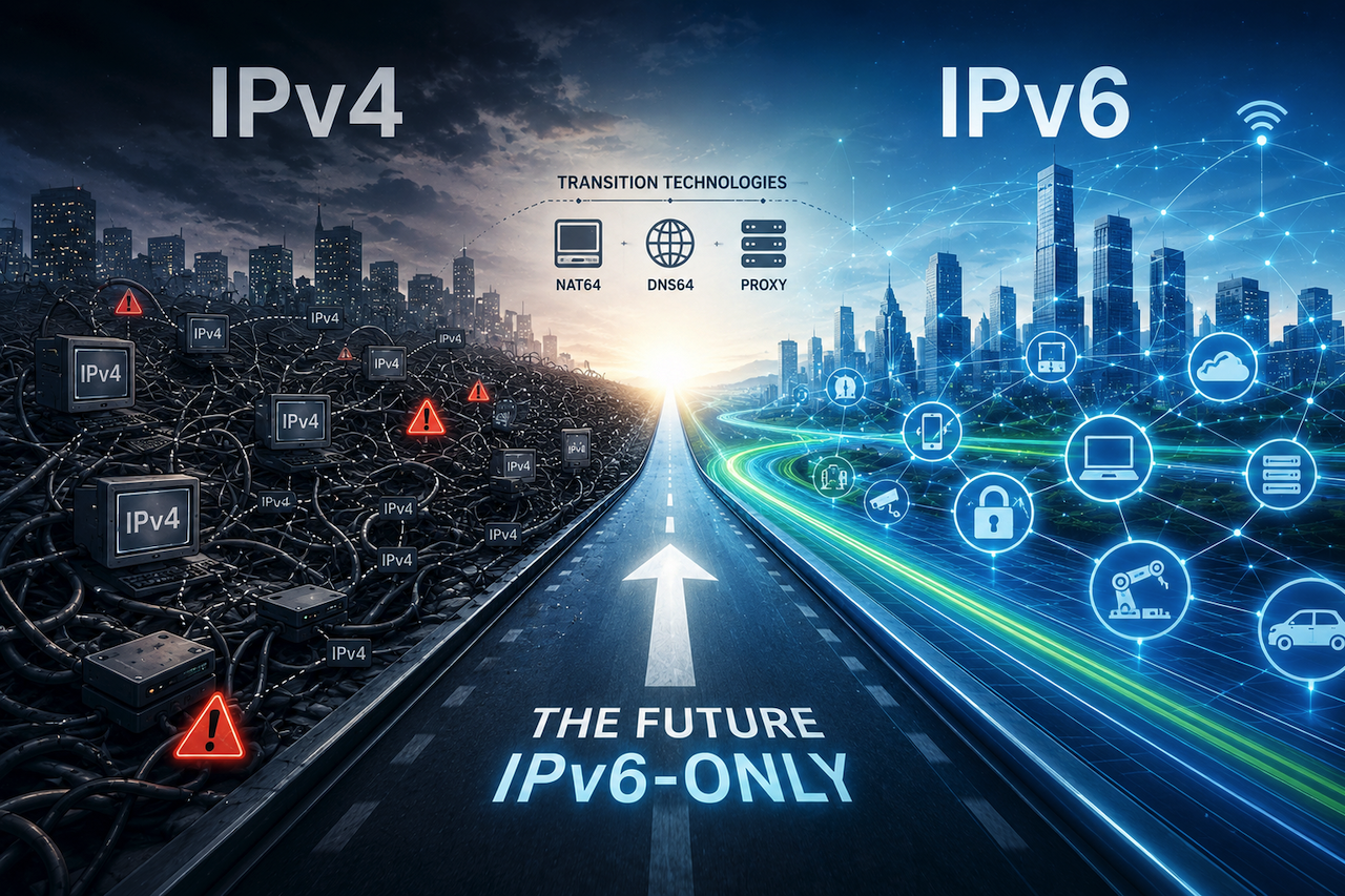IPv4 to IPv6 network transition and dual-stack migration