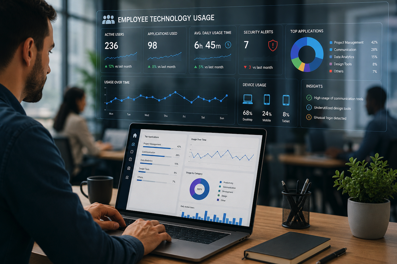 Employee technology usage dashboard