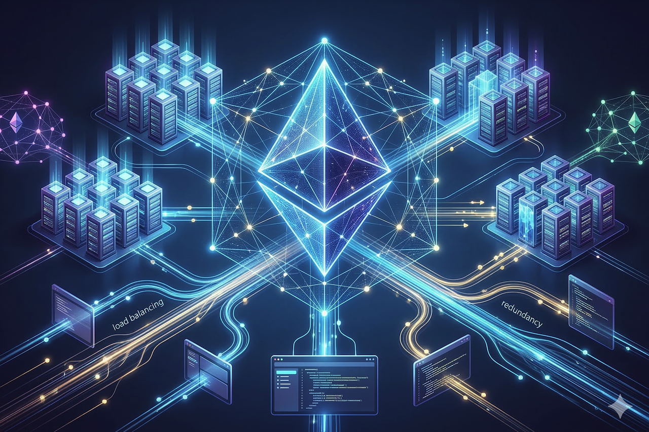 Networked Ethereum nodes, load balancing