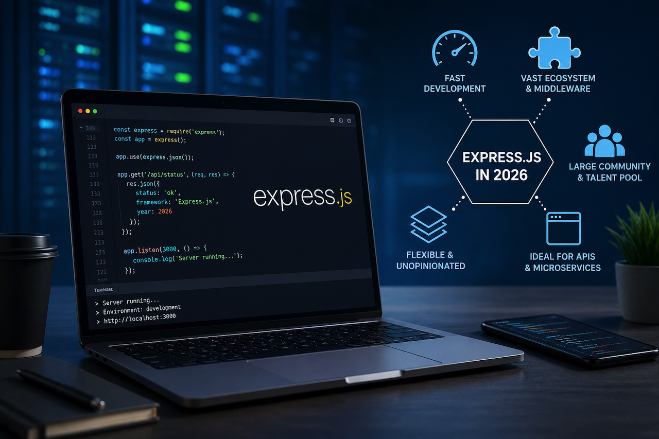Express.js backend development illustration