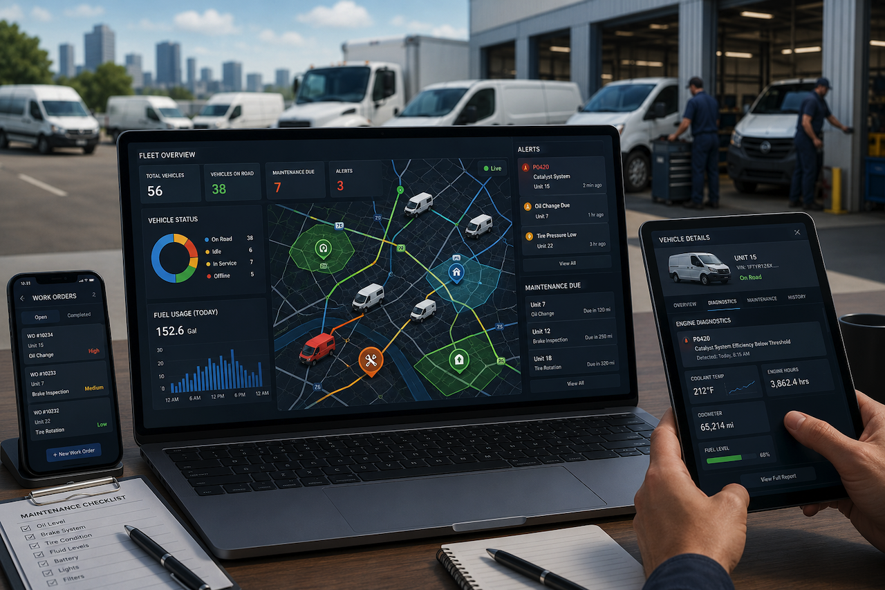 Fleet telematics dashboard