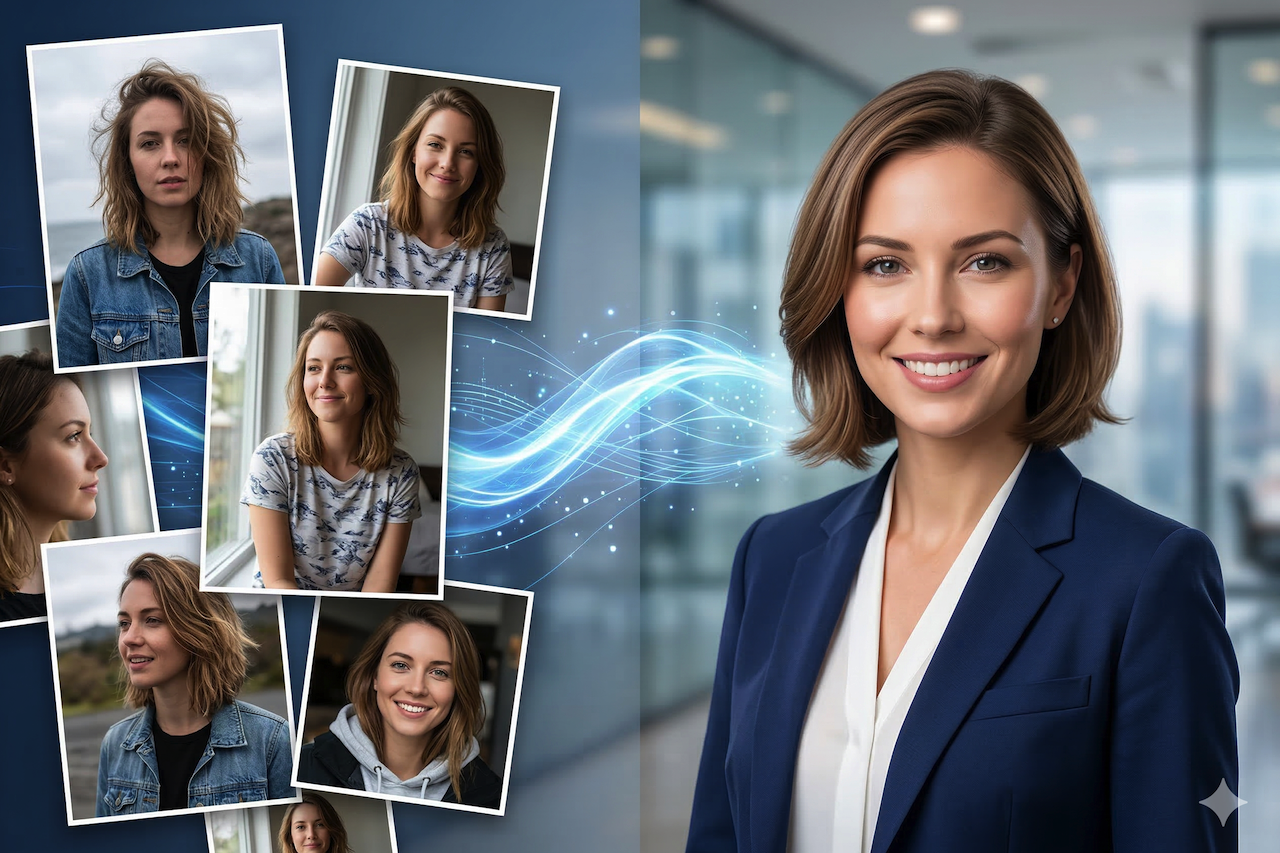 Professional headshot being generated