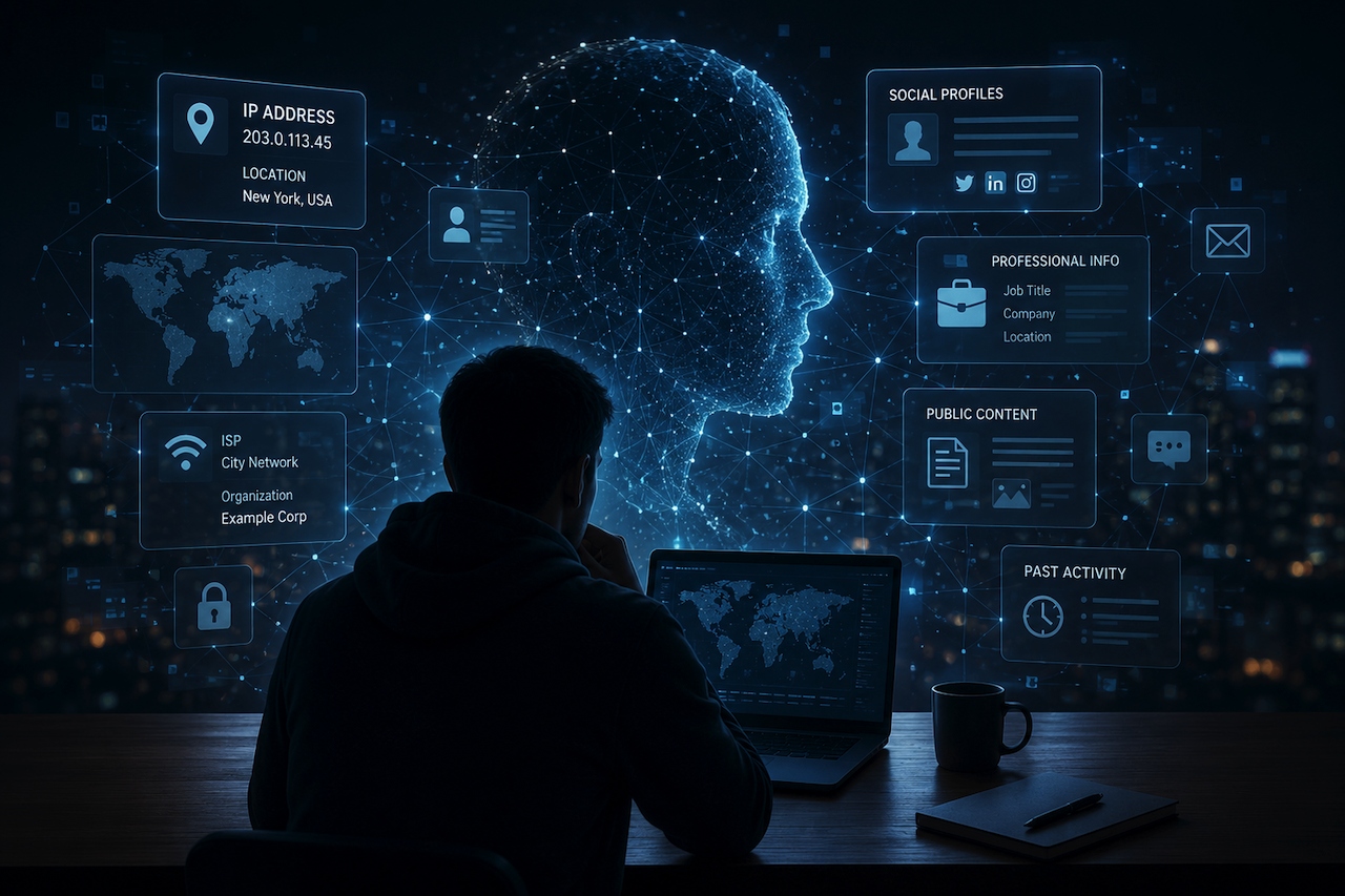 AI digital footprint and IP tracking
