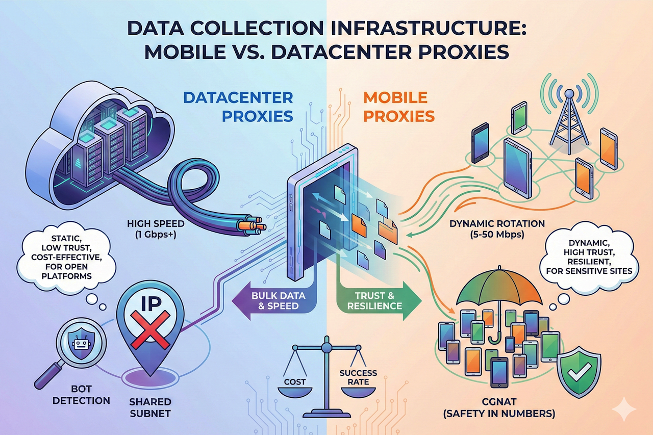 Mobile Proxies vs Datacenter