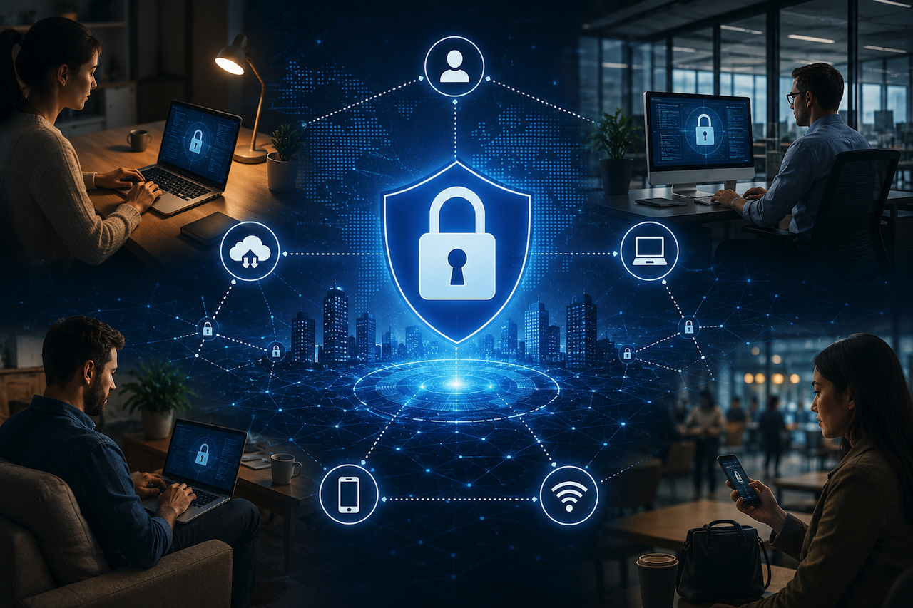 Hybrid work cybersecurity and network perimeter protection