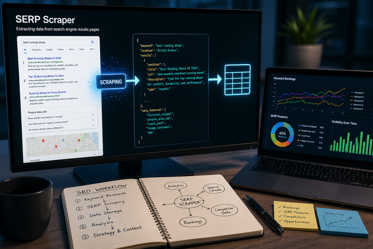 SERP scraper dashboard