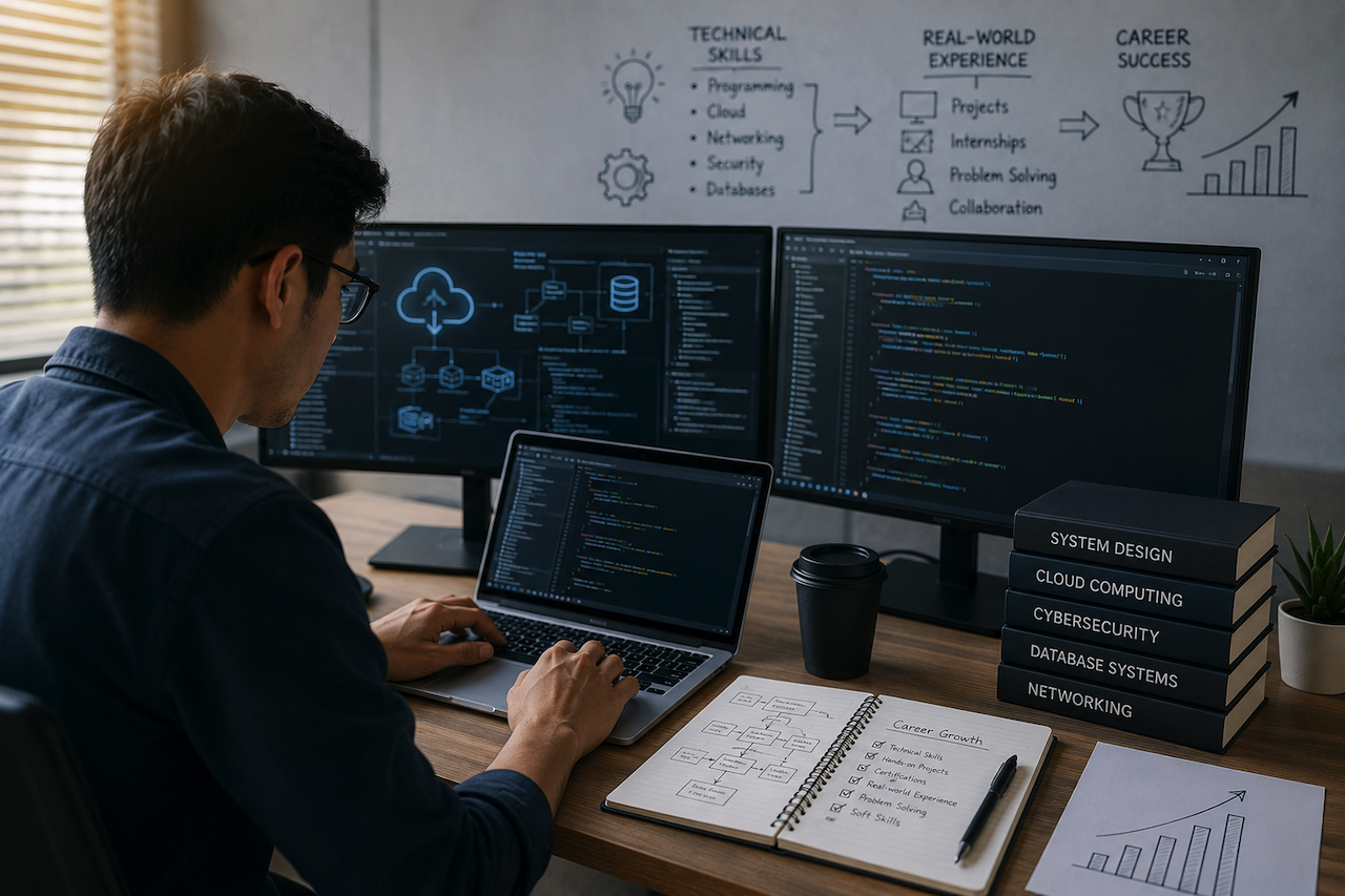 IT professional building technical skills and real-world experience