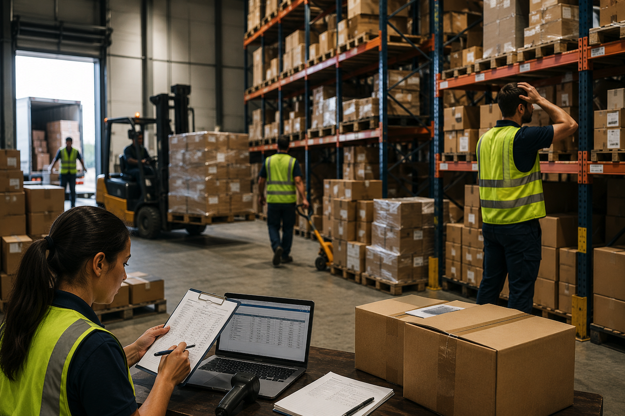  Warehouse staff managing inventory and fulfillment operations