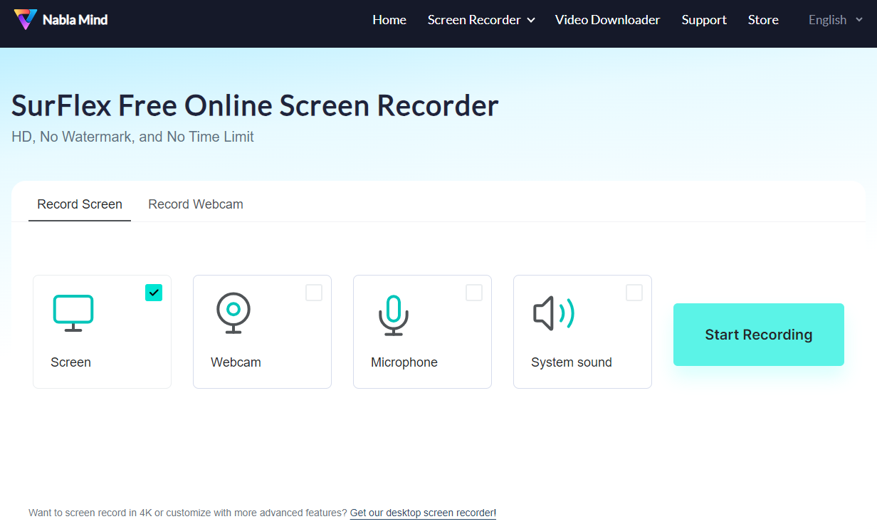 SurFlex Online Screen Recorder