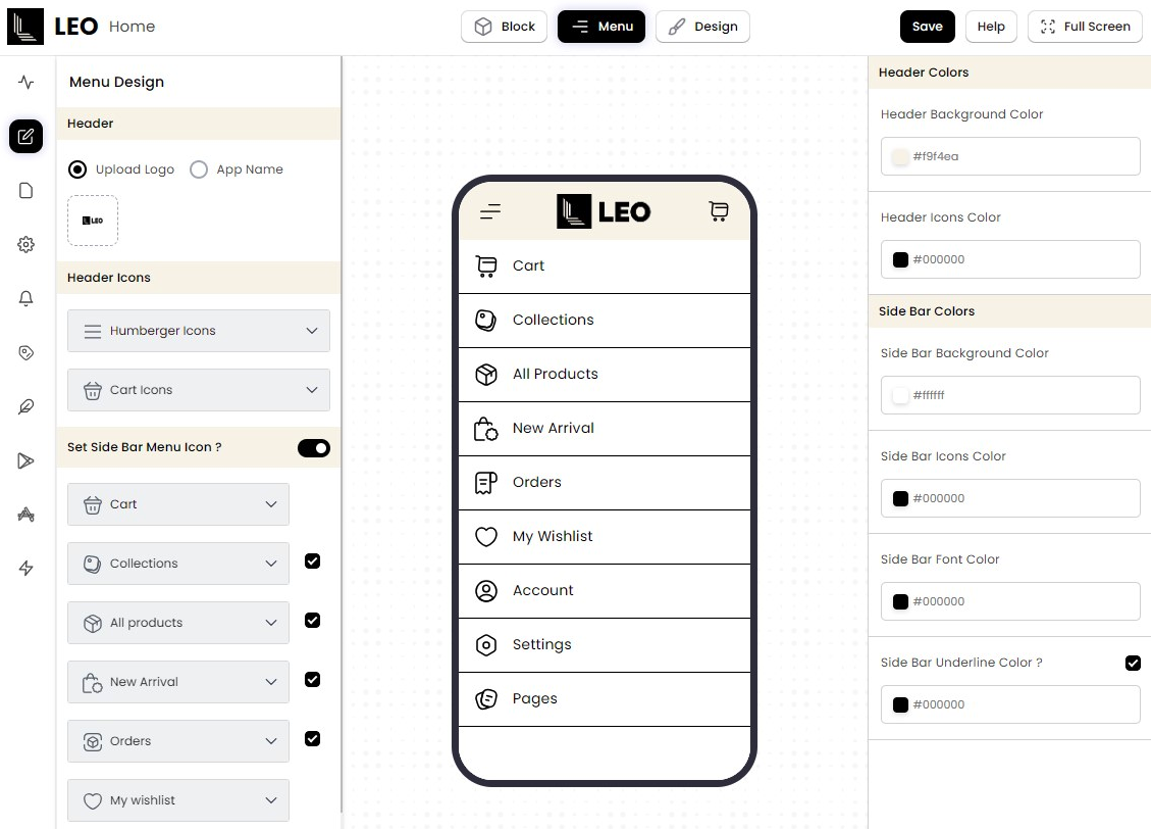 Leo Mobile App Builder