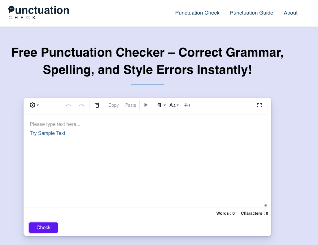 Punctuation Checker