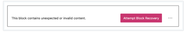 Unexpected content within a WordPress Block