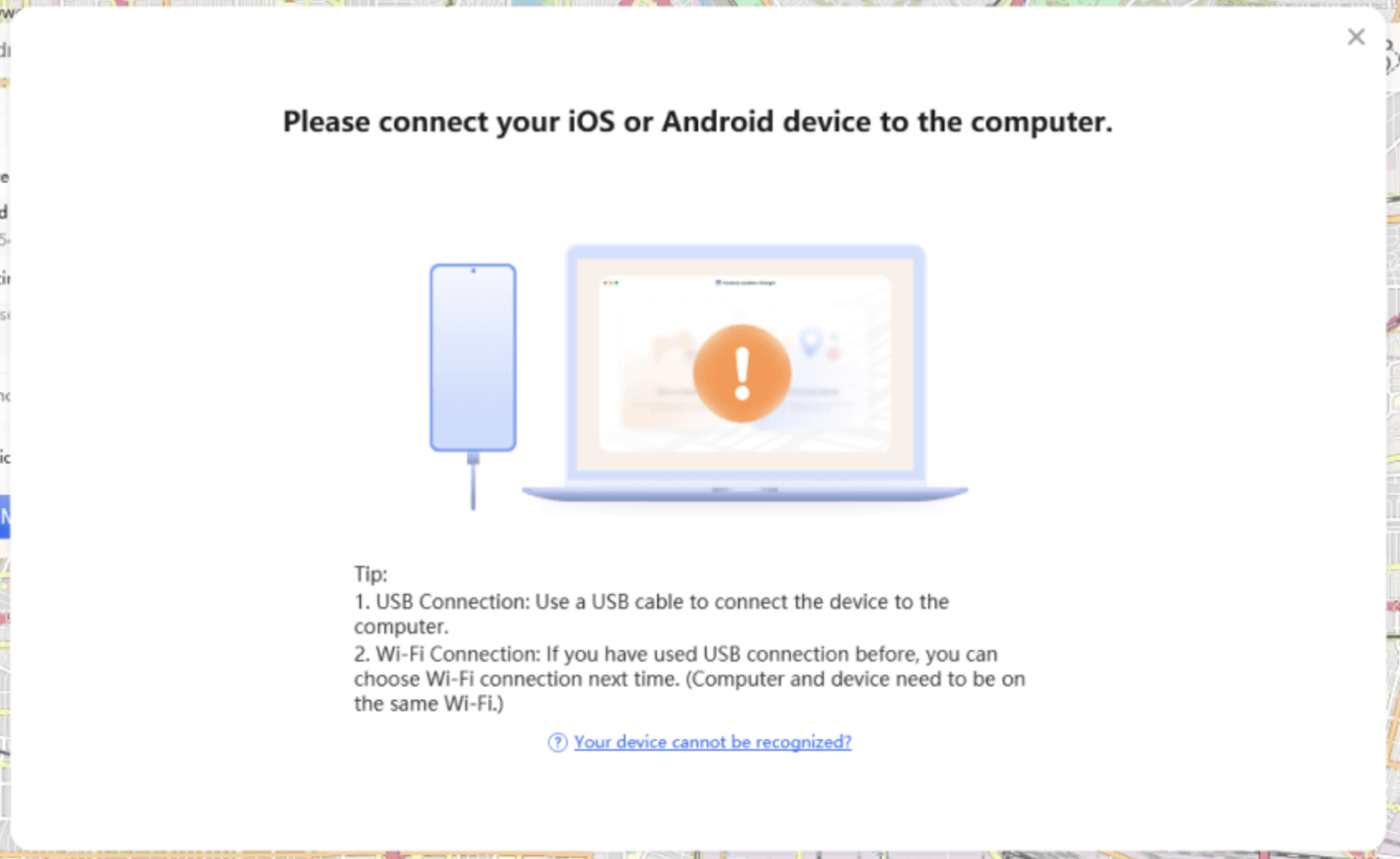 Connect the iPhone