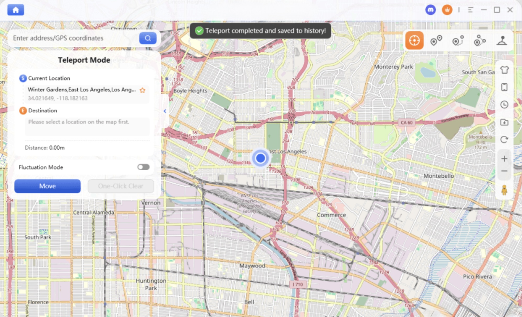 Apply the virtual location