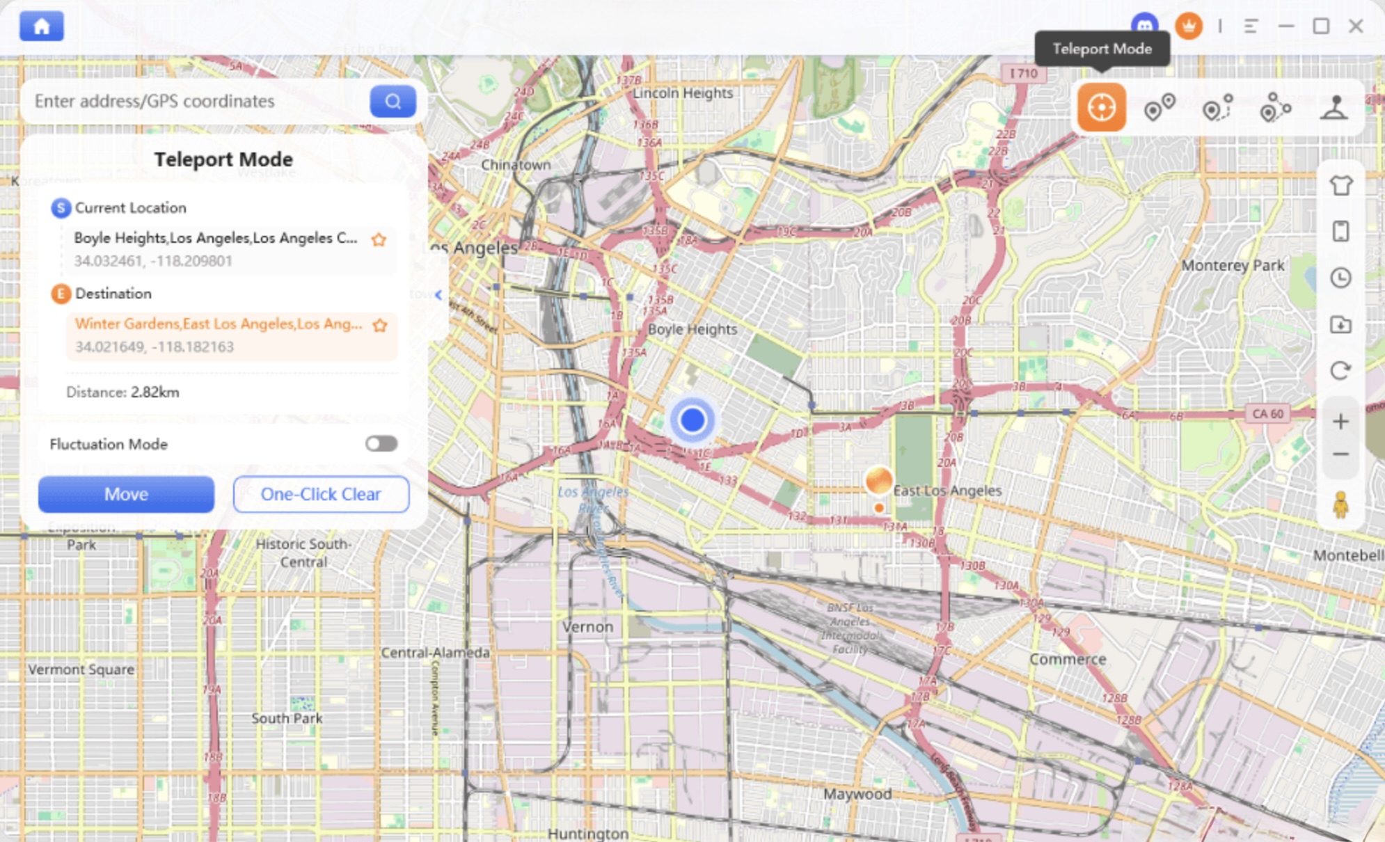 Choose a location mode