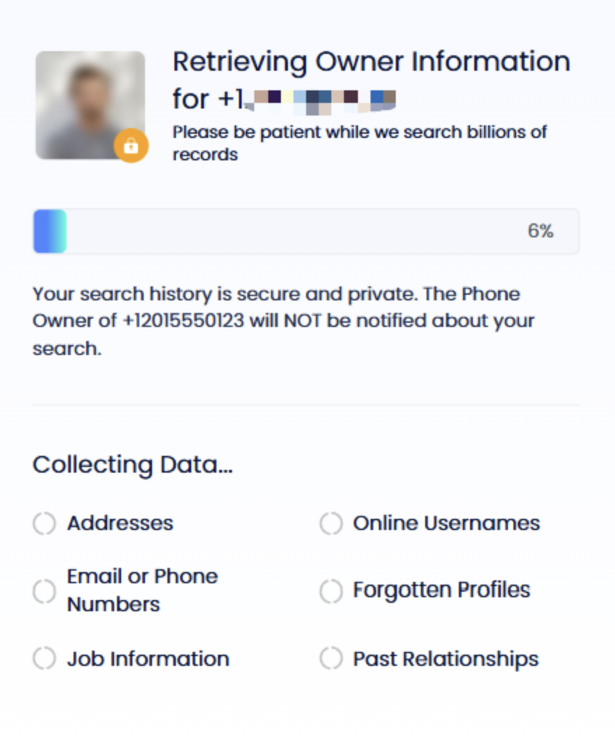 Reverse phone lookup