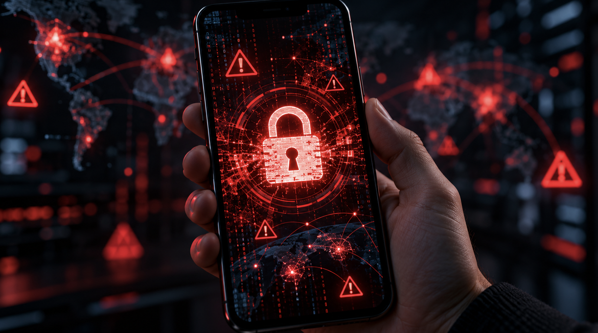 Security lock on mobile phone