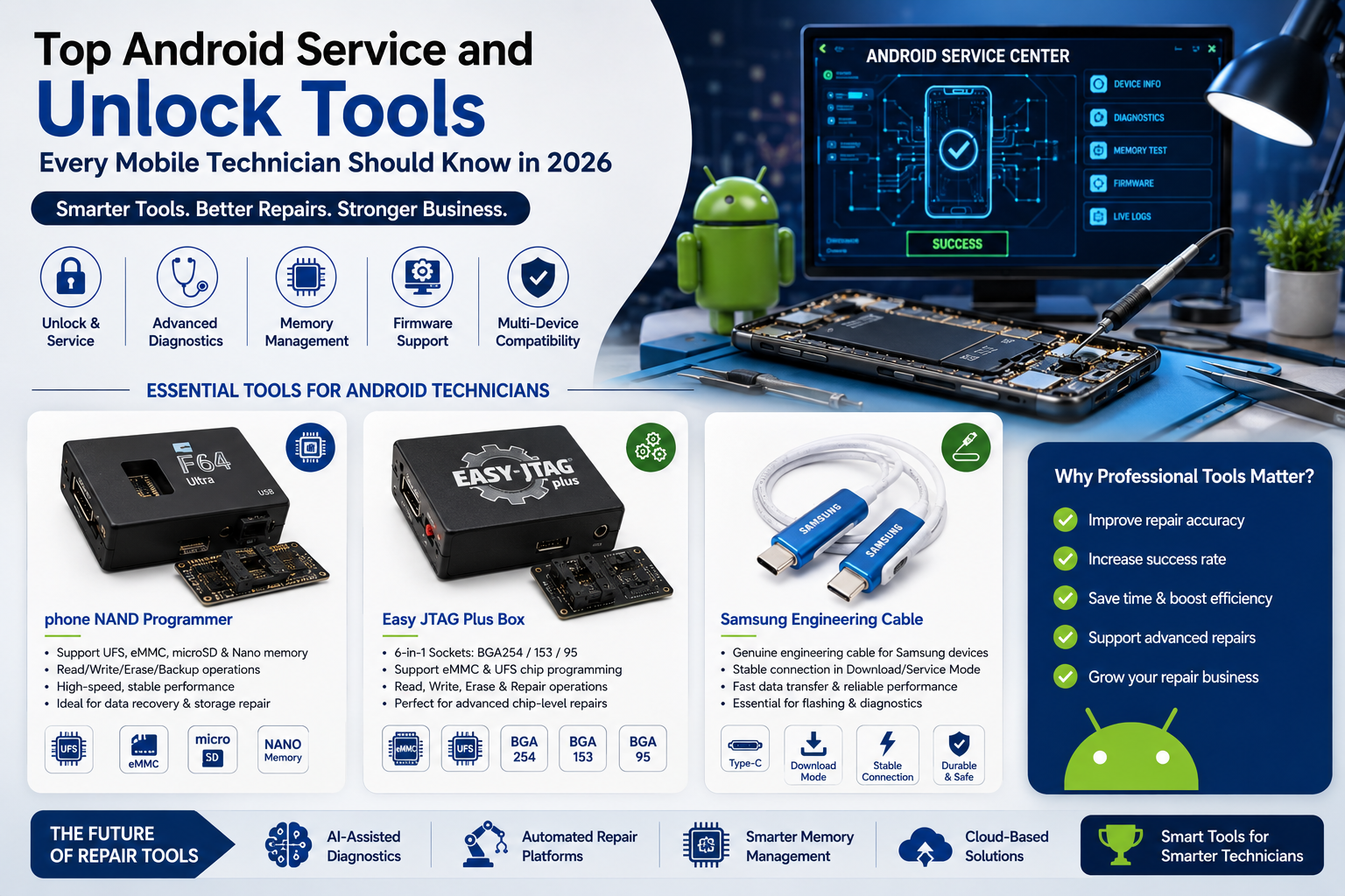 Top Android Service and Unlock Tools Every Mobile Technician Should Know in 2026