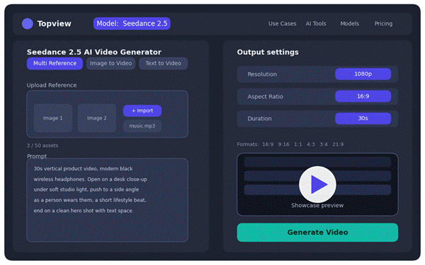 Seedance 2.5 Dashboard