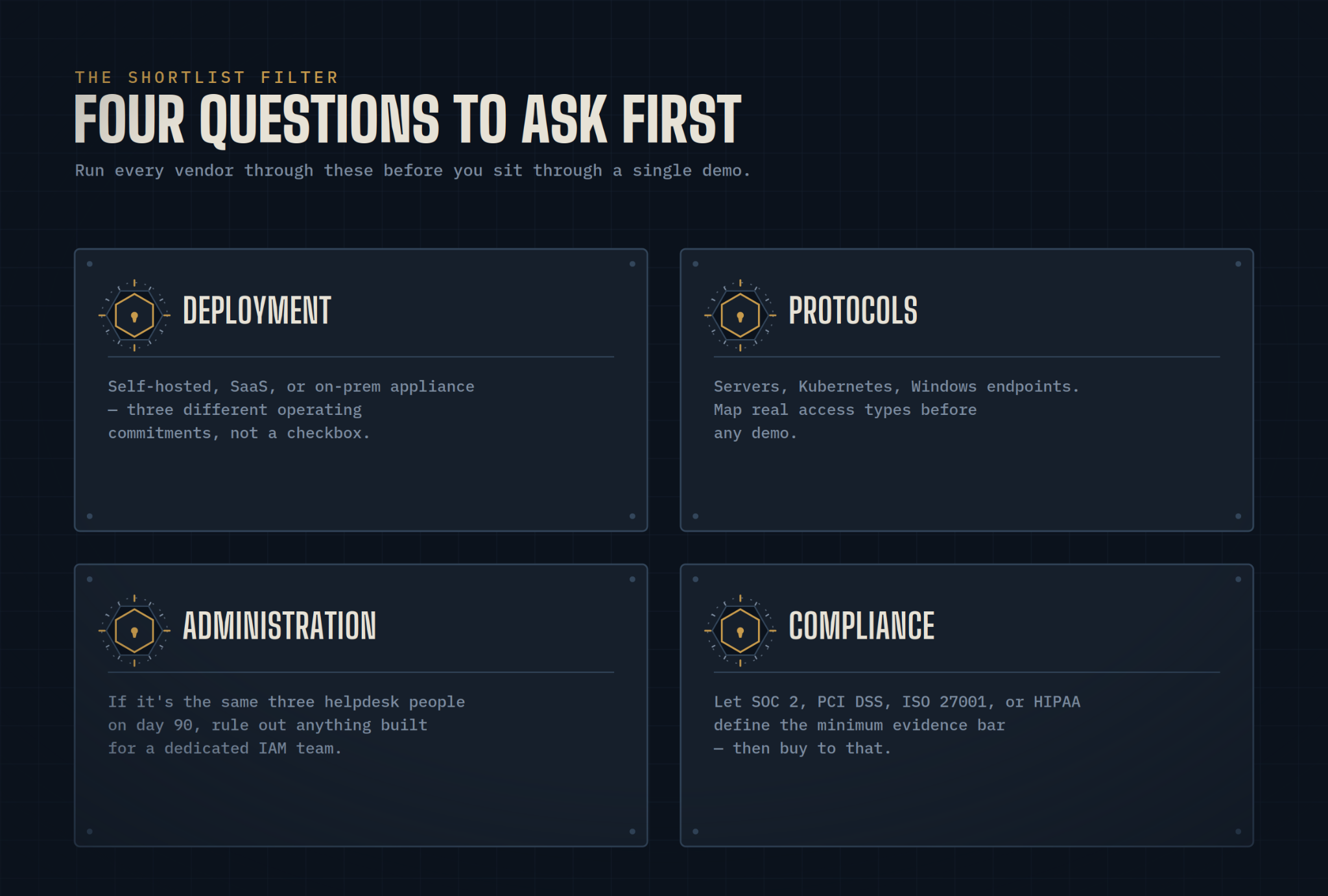 4 questions to ask first