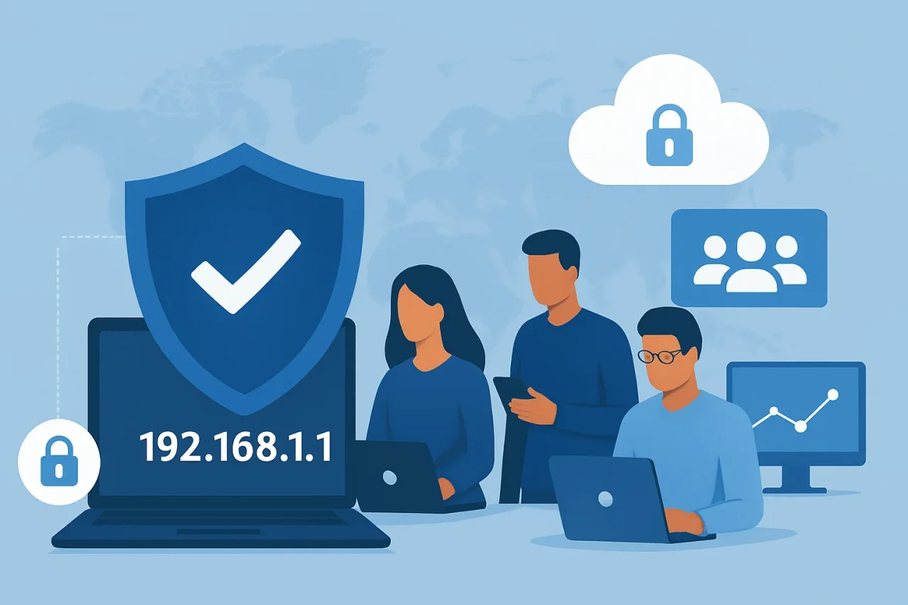 Distributed workforce security illustration