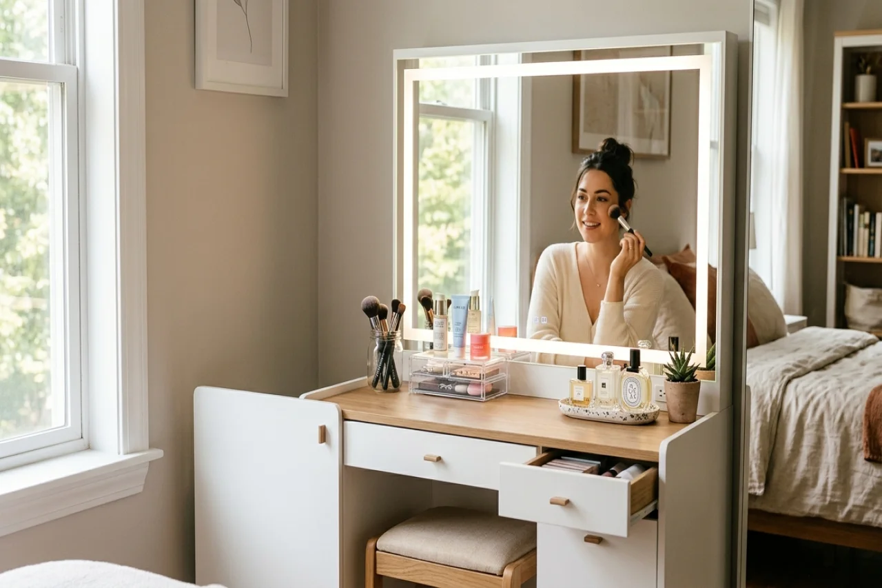 How to Turn a Bedroom Into a Beauty Corner With the Right Makeup Vanity