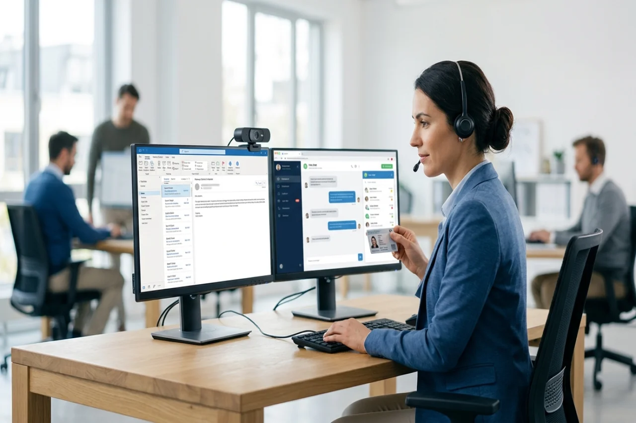 Secure Email Communication Across Email and Live Chat