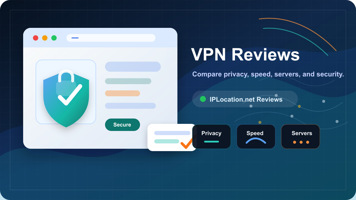 VPN reviews comparison illustration